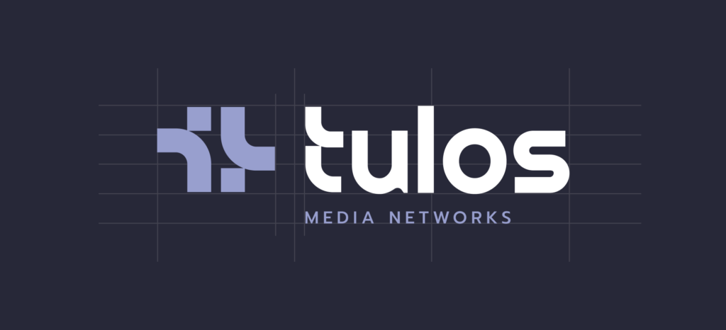 Tulos Media Networks Logo with Gridlines in Background